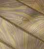 Gold Floral Print 400 TC Cotton King Size Bed Sheet with 2 Pillow Covers Classical Ornate Collection