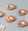 Gold Flower Design Diyas Set of 6