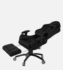 Gold Gaming Chair With Footrest In Black Colour