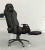 Gold Gaming Chair With Footrest In Black Colour