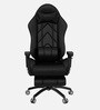 Gold Gaming Chair With Footrest In Black Colour