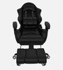 Gold Gaming Chair With Footrest In Black Colour