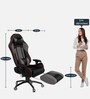 Gold Gaming Chair With Footrest In Grey & Black Colour