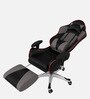 Gold Gaming Chair With Footrest In Grey & Black Colour