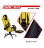 Gold Gaming Chair With Footrest In Yellow & Black Colour