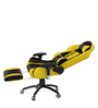 Gold Gaming Chair With Footrest In Yellow & Black Colour