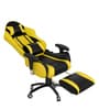 Gold Gaming Chair With Footrest In Yellow & Black Colour