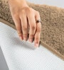 Gold Solid Microfiber 5 ft x 2 ft Machine Made Runner