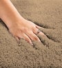 Gold Solid Microfiber 5 ft x 2 ft Machine Made Runner