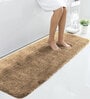 Gold Solid Microfiber 5 ft x 2 ft Machine Made Runner