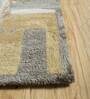 Gold Geometric Wool 6 ft x 9 ft Hand Tuftted Carpet