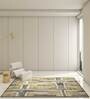 Gold Geometric Wool 6 ft x 9 ft Hand Tuftted Carpet