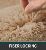 Brown Solid Microfiber 3 x 5 Feet Machine Made Carpet