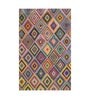 Multicolor Geometrical Wool 3 ft X 5 ft Hand Tufted Carpet