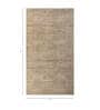 Gold Geometrical Wool 6 ft X 9 ft Hand Woven Carpet
