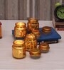 Gold Glass Jars With Lid Set of 4