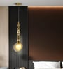 Gold Glass Pendant Light with 3 Color Modes