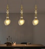 Gold Glass Pendant Light with 3 Color Modes