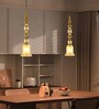 Gold Glass Pendant Light with 3 Color Modes