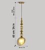 Gold Glass Pendant Light with 3 Color Modes