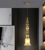 Gold Glass Pendant Light with 3 Color Modes