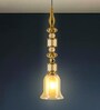 Gold Glass Pendant Light with 3 Color Modes