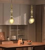Gold Glass Pendant Light with 3 Color Modes