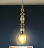 Gold Glass Pendant Light with 3 Color Modes