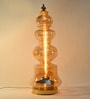 Gold Glass Shade Table Lamp with Gold Base