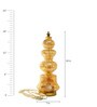 Gold Glass Shade Table Lamp with Gold Base
