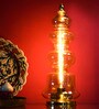 Gold Glass Shade Table Lamp with Gold Base