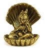 Gold Golden Bal Gopal Krishna Having Makhan Decorative Showpiece
