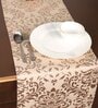 Gold Hallway Damasc Cotton Jacquard (96 x 13) Table Runner