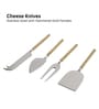 Gold Hammered Steel Head  Cheese Knives (Set of4)