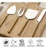 Gold Hammered Steel Head  Cheese Knives (Set of4)