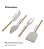 Gold Hammered Steel Head  Cheese Knives (Set of4)