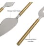 Gold Hammered Steel Head  Cheese Knives (Set of4)