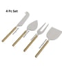 Gold Hammered Steel Head  Cheese Knives (Set of4)