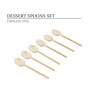 Gold Hammered Steel Head  Tea Spoons (Set of 6)