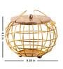 Cache wire basket with lid in Gold Color