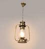 Gold Iron 9 Watt Outdoor Hanging Light