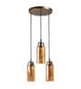 Zyax Gold Iron and Glass Cluster Hanging Light