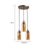 Zyax Gold Iron and Glass Cluster Hanging Light