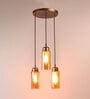 Zyax Gold Iron and Glass Cluster Hanging Light