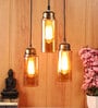 Zyax Gold Iron and Glass Cluster Hanging Light
