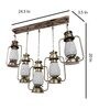 Gold Iron and Glass Cluster Hanging Light