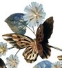 Gold Iron Buterfly And Flower Metal Wall Art