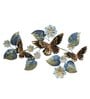 Gold Iron Buterfly And Flower Metal Wall Art