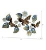 Gold Iron Buterfly And Flower Metal Wall Art