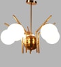 Dark Gold Glass Globe Chandelier